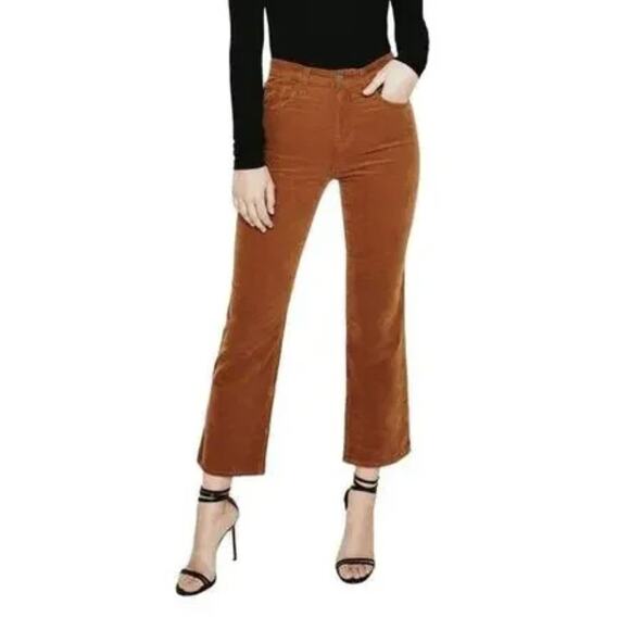 Ag Adriano Goldschmied Rhett Corduroy High Waist Straight Cropped Jeans, size 25 - Picture 1 of 7
